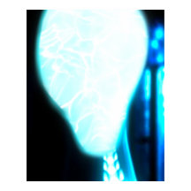 Cosmic Blue Ether Alien Poster