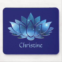 Cosmic Blue Galaxy Lotus Flower med Namn Musmatta