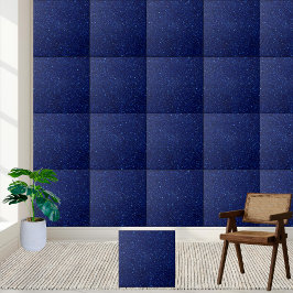 Cosmic Blue Galaxy Starry Night Ceramic Tile Kakelplatta