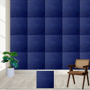 Cosmic Blue Galaxy Starry Night Ceramic Tile Kakelplatta