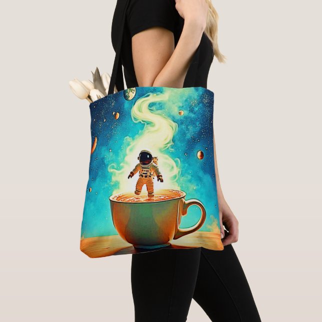 Cosmic Brew: Astronautens kaffedröm Tygkasse (Närbild)
