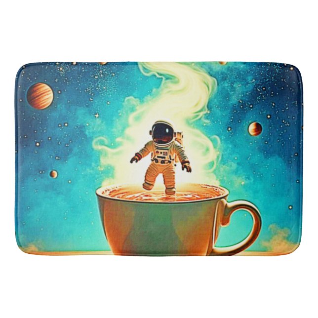 Cosmic Brew: Astronaut's Coffee Dream Badrumsmatta (Framsidan)
