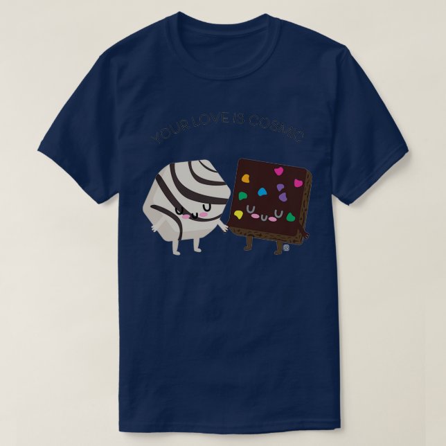 Cosmic Brownie och Zebra Cake T Shirt (Design framsida)