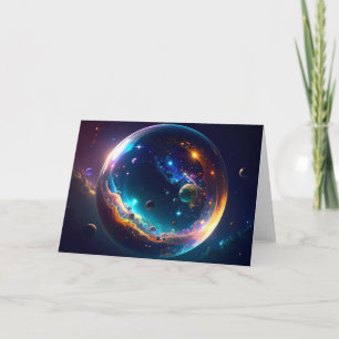 Cosmic Bubble Galaxy Fantasy Art Kort