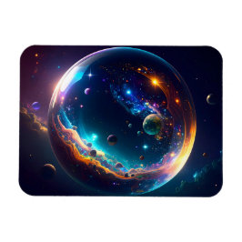 Cosmic Bubble Galaxy Fantasy Art Magnet