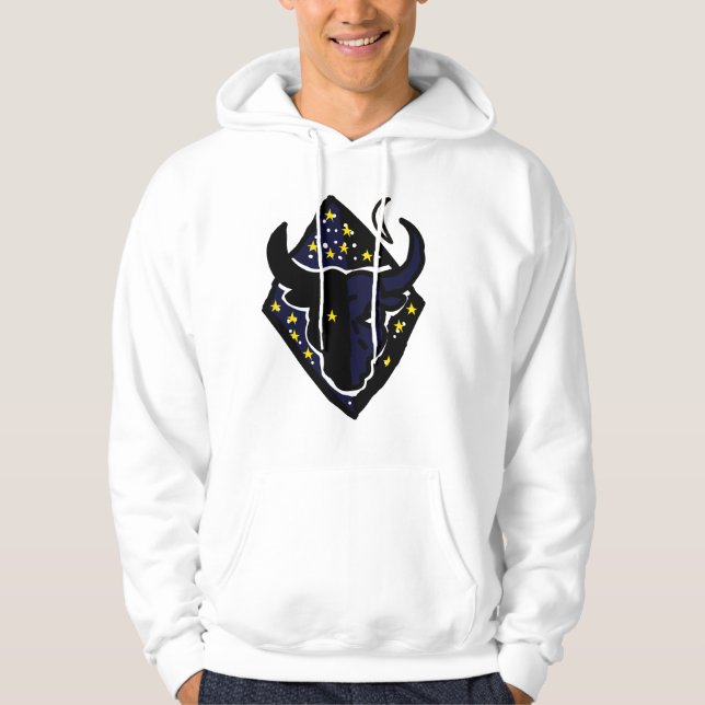 Cosmic Bull Icon Space Art Hoodie (Framsida)
