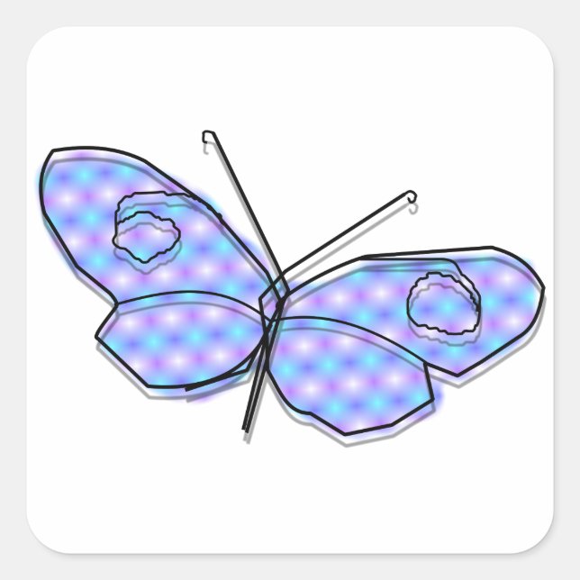 Cosmic Butterfly Fyrkantigt Klistermärke (Framsida)