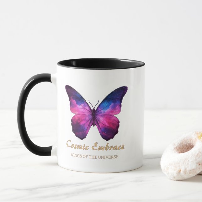 Cosmic Butterfly Galaxy Wings Mugg (Med munk)