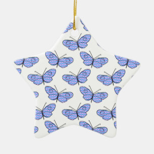 Cosmic Butterfly Mönster Julgransprydnad Keramik