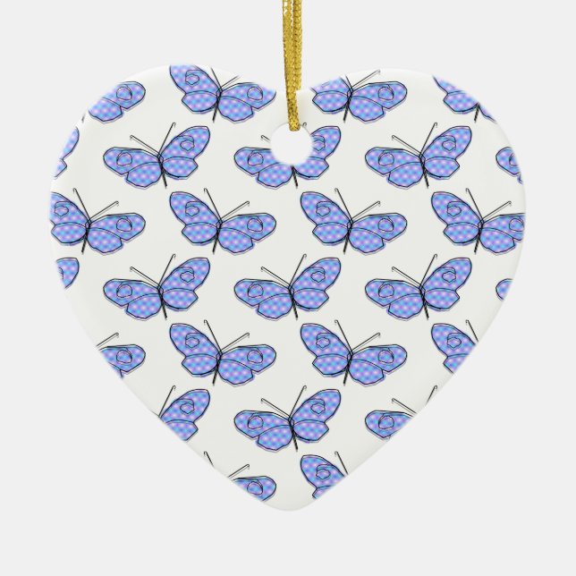 Cosmic Butterfly Mönster Julgransprydnad Keramik (Framsidan)