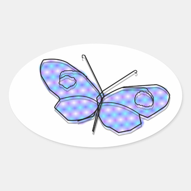 Cosmic Butterfly Ovalt Klistermärke (Framsida)