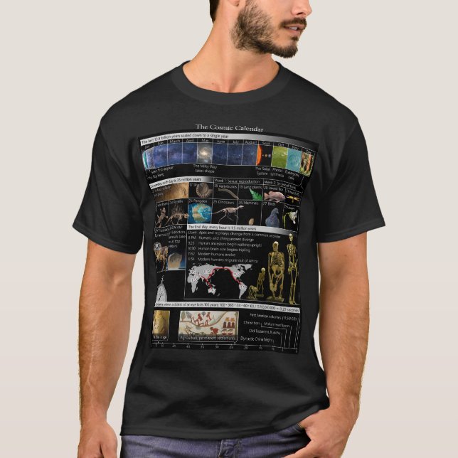 Cosmic Calendar Manar-Shirt T Shirt (Framsida)