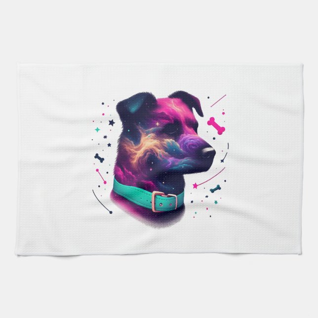 Cosmic Canine Graphic Tee Kökshandduk (Horisontell)