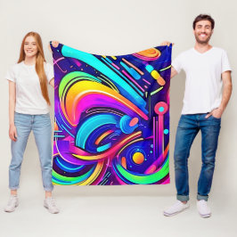 Cosmic Canvas: Ett universitet i Färg Fleecefilt