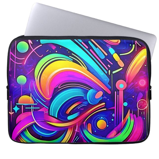 Cosmic Canvas: Ett universitet i Färg Laptop Fodral (Framsidan)