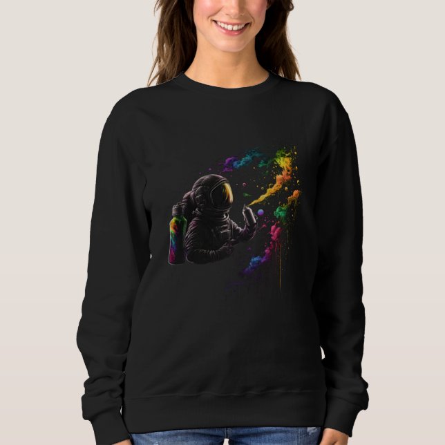 Cosmic Canvas  Graffiti and Space fans T Shirt (Framsida)