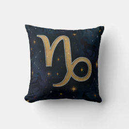 Cosmic Capricorn Golden Zodiac Symbol Kudde
