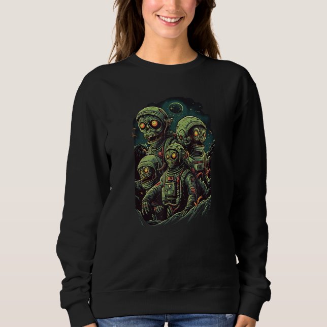 Cosmic Carnage Astronaut Space Zombies Unleashed G T Shirt (Framsida)