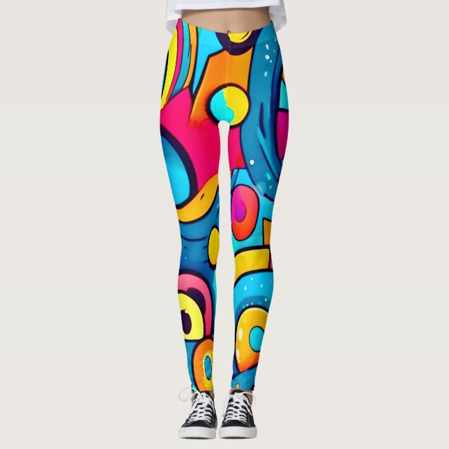 Cosmic Carnival Art Leggings (Framsida)