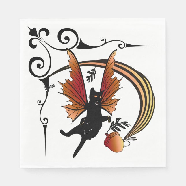 Cosmic Cat Acorn Pappersservett (Framsidan)