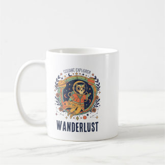 Cosmic Cat Astronaut Space Explorer Wanderlust Kaffemugg