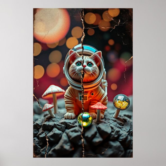 Cosmic Cat Disco Dream Poster (Framsidan)