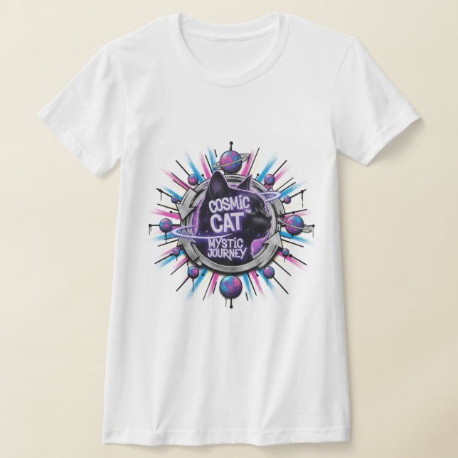 Cosmic Cat: Mystic Journey Tee - Släpp Loss Din In (Laydown)