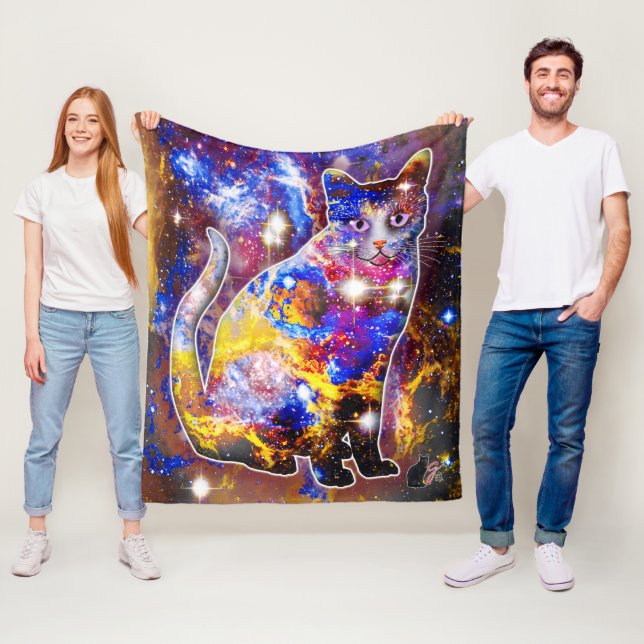 Cosmic Cat Psi Fleecefilt (På plats)