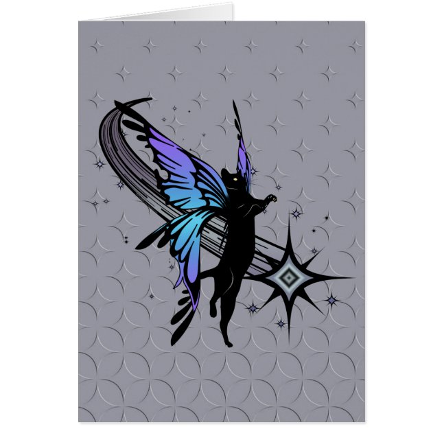 Cosmic Cat Star Hälsningskort (Framsidan)