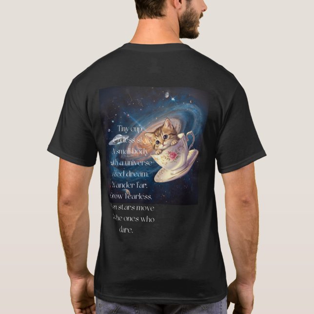 Cosmic Cat Tee – Cute Space Kitten  (Baksida)