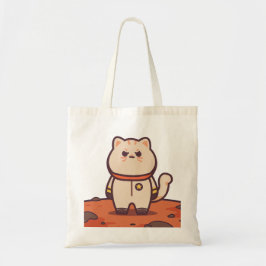 Cosmic Catventure: Astronaut Cat Tote Bag Tygkasse