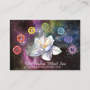 *~* Cosmic Celestial Chakra Symbols Cosmos Lotus Visitkort