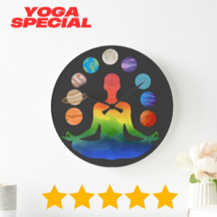 Cosmic Chakra Meditation Andlig Energy Yoga Stor Klocka