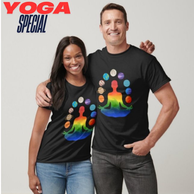 Cosmic Chakra Meditation | Andlig Energy Yoga T Shirt (Skapare uppladdad)