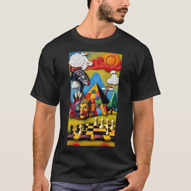 cosmic chess t shirt (Framsida)