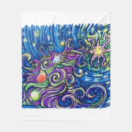 Cosmic Christmas Tree Fleecefilt