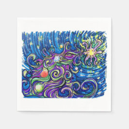 Cosmic Christmas Tree Pappersservett