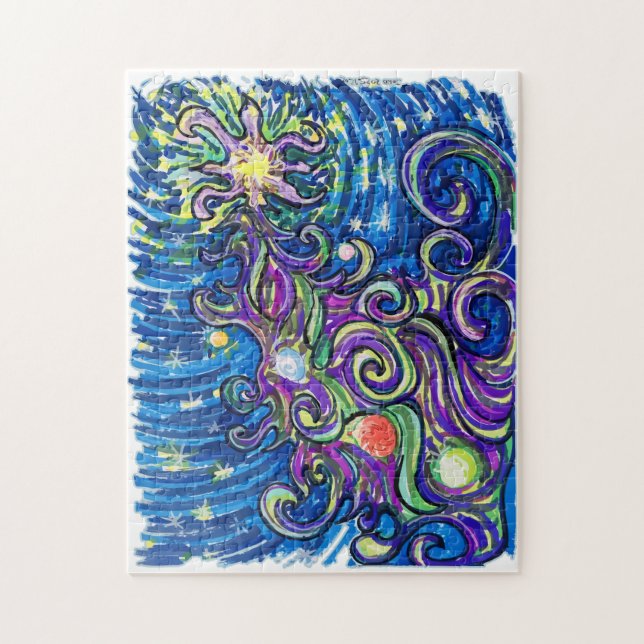 Cosmic Christmas Tree Pussel (Vertikal)