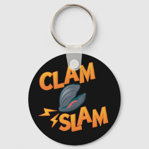 Cosmic Clam Slam Keychain Nyckelring