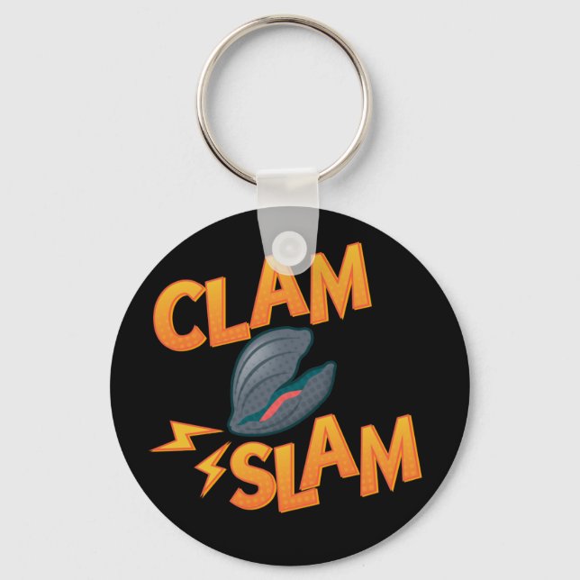 Cosmic Clam Slam Keychain Nyckelring (Framsida)