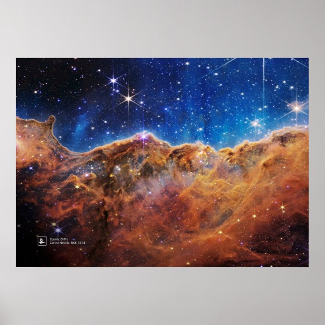 Cosmic Cliffs, Carina Nebula, NGC 3324 (JWST) Poster (Framsidan)