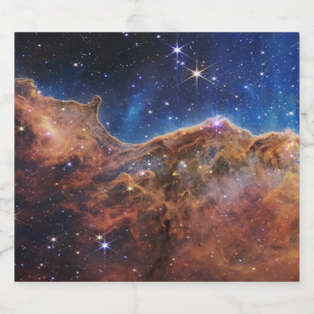 Cosmic Cliffs Carina Nebula Space Webb Telescope  (Enkel etikett)
