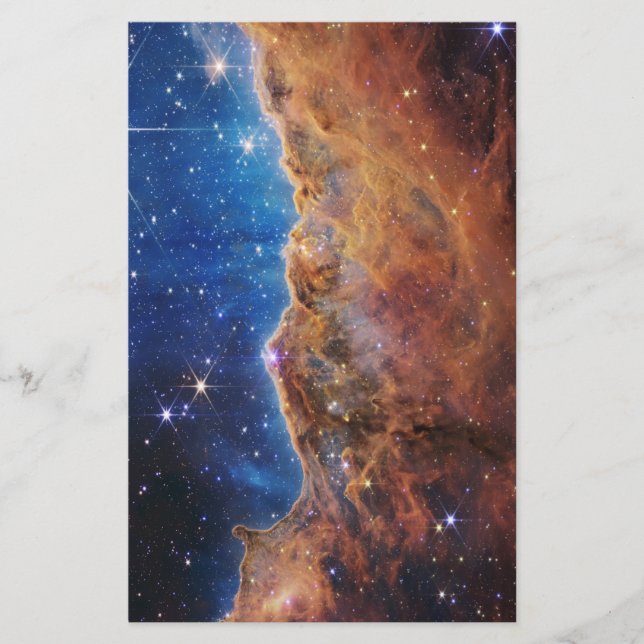Cosmic Cliffs Carina Nebula Space Webb Telescope Brevpapper (Framsida)