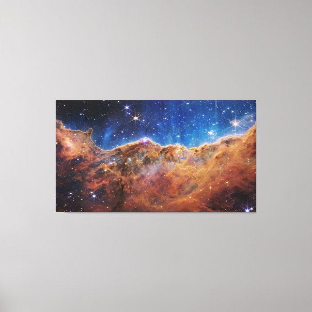 Cosmic Cliffs Carina Nebula Space Webb Telescope Canvastryck (Framsida)