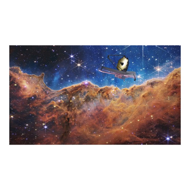 Cosmic Cliffs Carina Nebula Space Webb Telescope Fototryck (Framsidan)