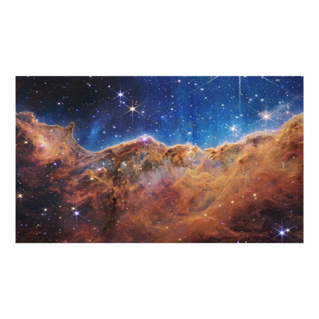 Cosmic Cliffs Carina Nebula Space Webb Telescope Fototryck (Framsidan)