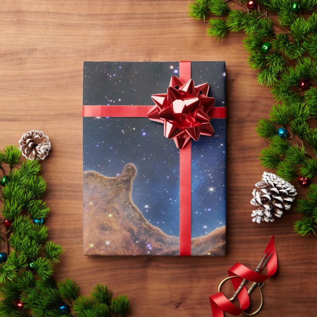 Cosmic Cliffs Carina Nebula Space Webb Telescope Presentpapper (Julgåva)