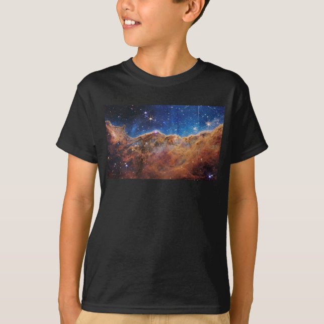 Cosmic Cliffs Carina Nebula Space Webb Telescope T Shirt (Framsida)