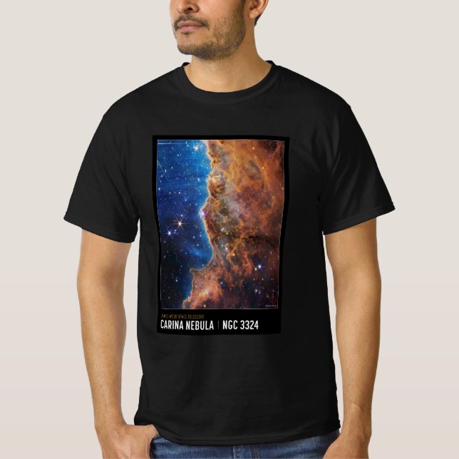 Cosmic Cliffs T-Shirt: James Webb NASA-Inspired T Shirt (Framsida)
