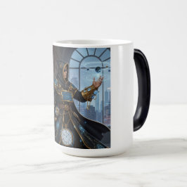 Cosmic Clockwork Mage Fantasy Sci-Fi Art Magisk Mugg
